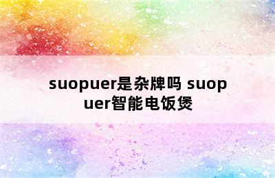 suopuer是杂牌吗 suopuer智能电饭煲